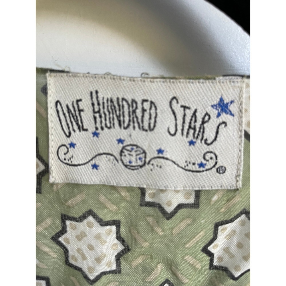 One Hundred Stars Moorish Green Throwover Kimono Beach Viscose Resort Boho OS - Picture 3 of 8